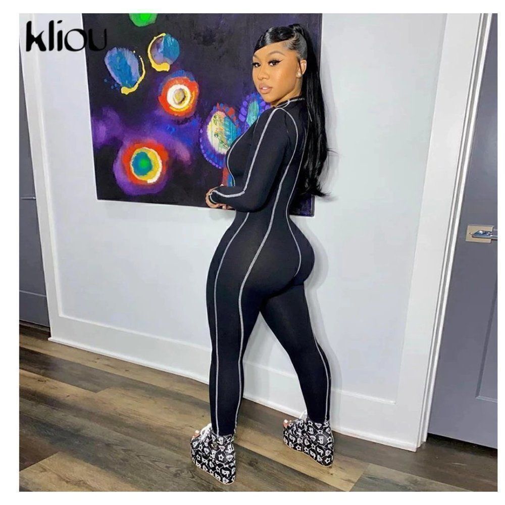 Sexy Zip-Front Fitness Tracksuit Jumpsuit | NWT | S - Picture 2 of 3